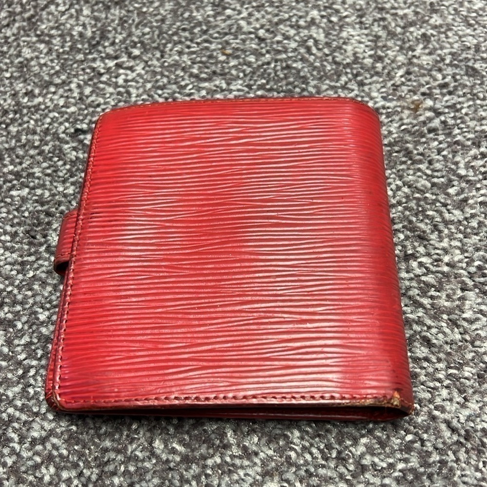Louis Vuitton Womens Epi Leather Snap Front Card Holder Red Small Wallet - Picture 2 of 7